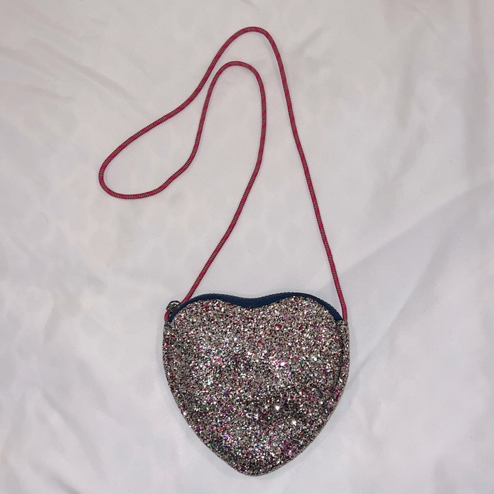 Jcrew Crewcuts sparkle heart purse NWOT